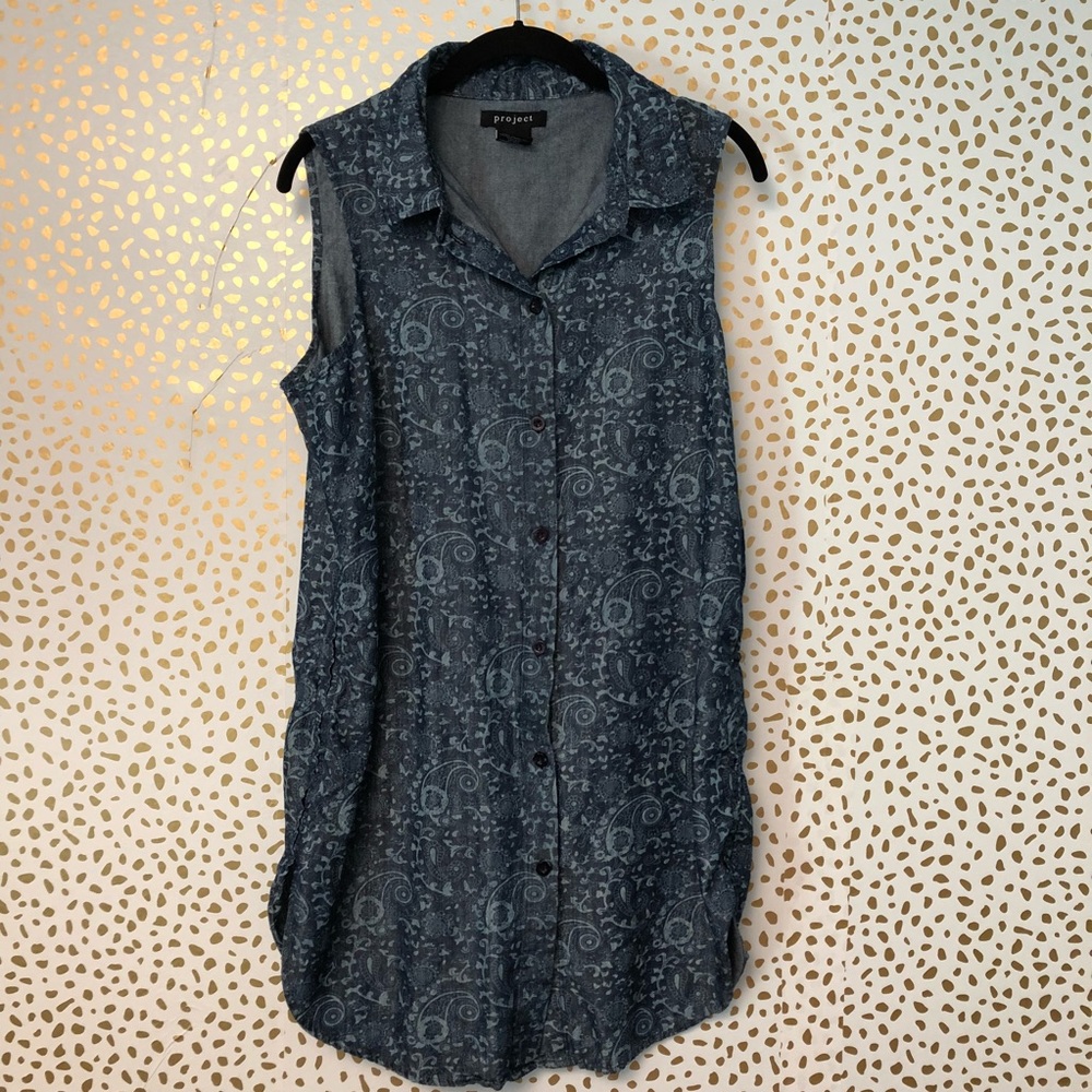 Project denim style paisley dress